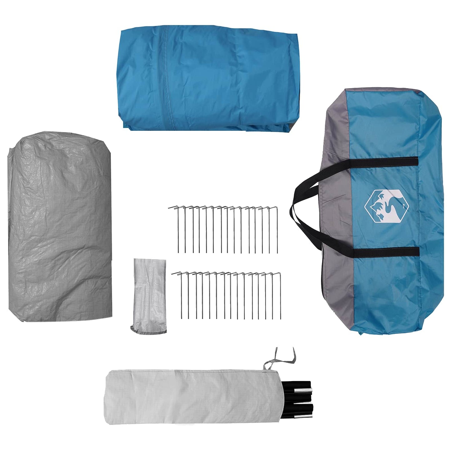 3-persoons 3-persoons Blauw 185T Polyester met PU Coating
