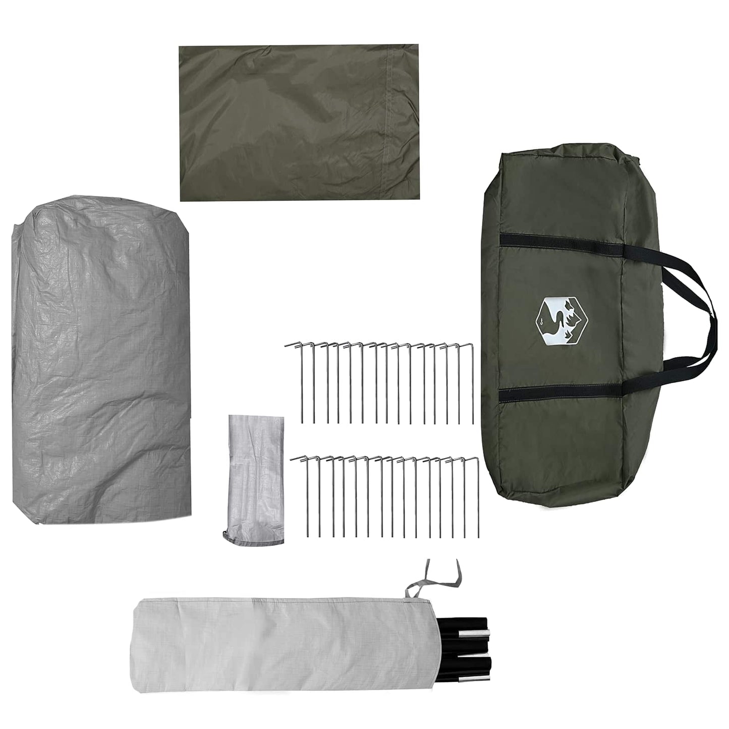 3-persoons 3-persoons Legergroen 185T Polyester met PU Coating