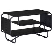 Tv-meubel 80x36x45 cm zwart eiken