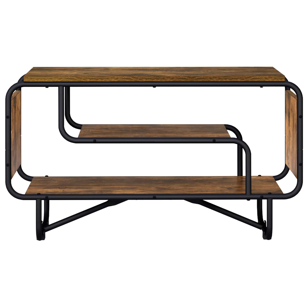 TV-standaard 80 x 36 x 45 cm Gerookt eiken Bewerkt hout