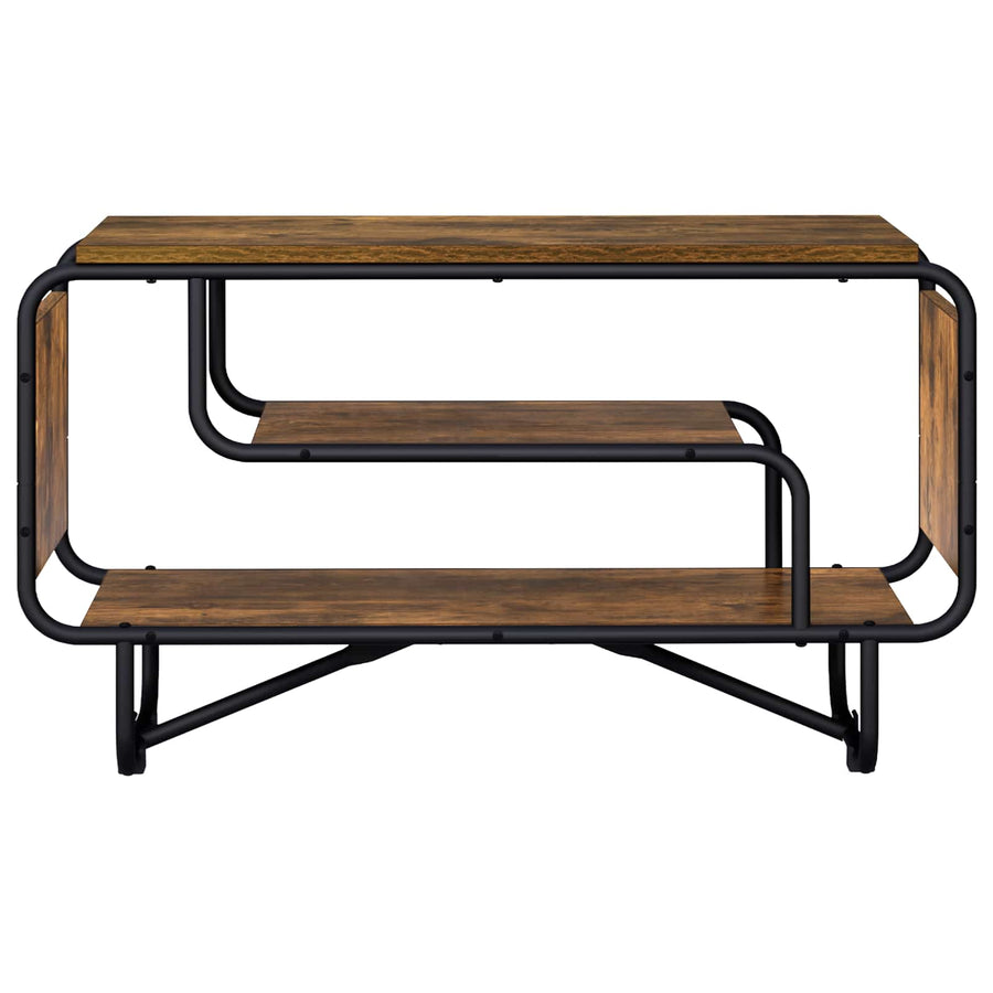 TV-standaard 80 x 36 x 45 cm Gerookt eiken Bewerkt hout