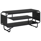 TV-standaard 98x36x45 cm zwart eiken bewerkt hout