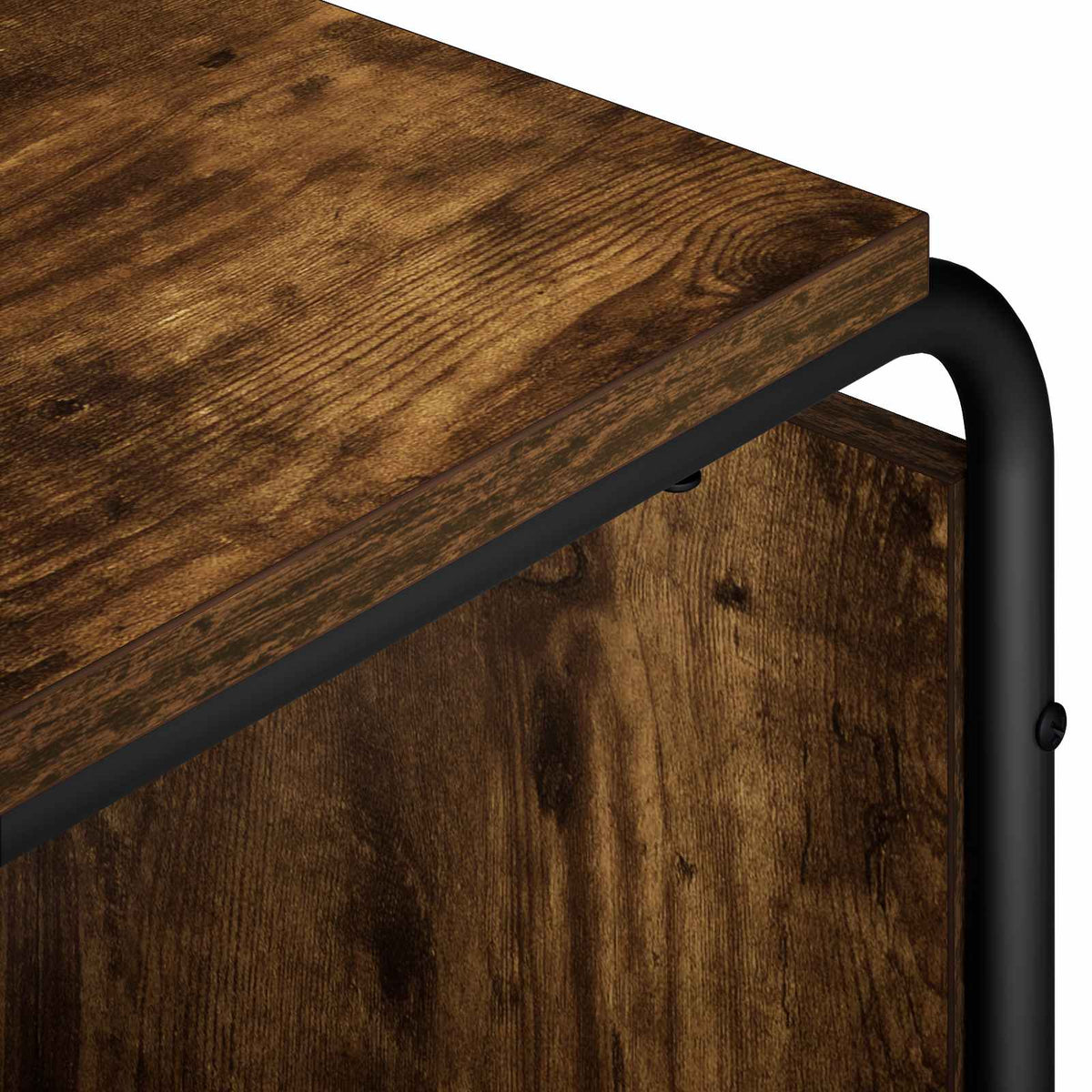 TV-standaard 98 x 36 x 45 cm Gerookt eiken Bewerkt hout