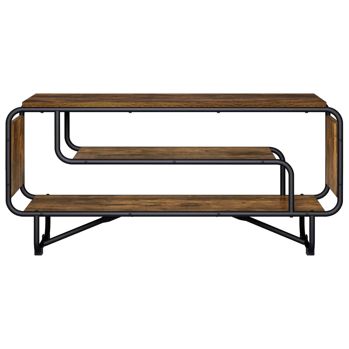 TV-standaard 98 x 36 x 45 cm Gerookt eiken Bewerkt hout