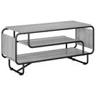 TV-standaard 98x36x45 cm grijs bewerkt hout