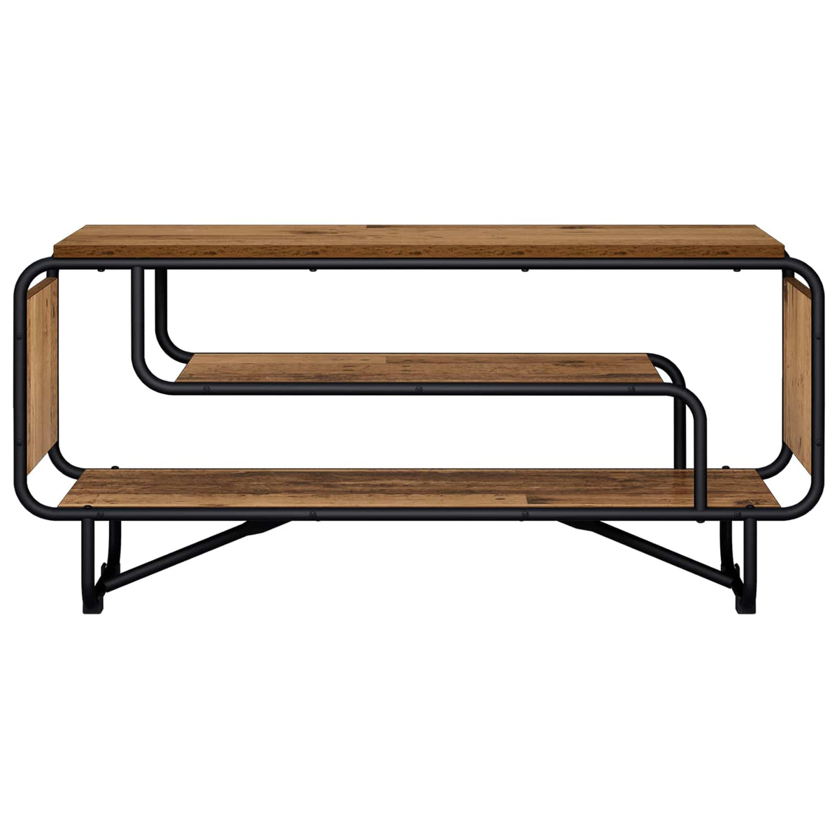 TV-standaard 98 x 36 x 45 cm Oud hout Bewerkt hout