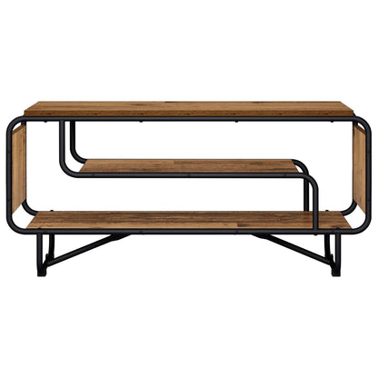 TV-standaard 98 x 36 x 45 cm Oud hout Bewerkt hout