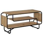 Tv-meubel 98x36x45 cm bewerkt hout staal
