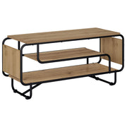 Tv-meubel 98x36x45 cm bewerkt hout staal