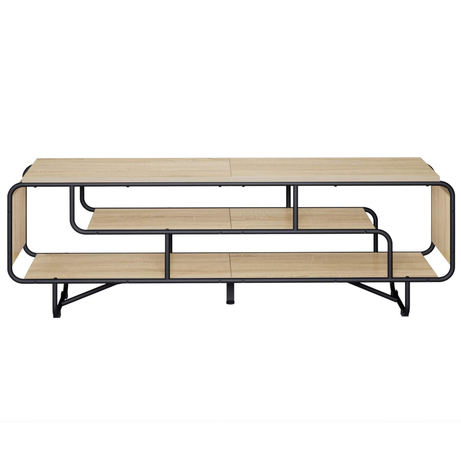 TV-standaard 140 x 36 x 45 cm Sonoma Eiken Bewerkt hout