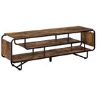 TV-standaard 140 x 36 x 45 cm Gerookt eiken Bewerkt hout