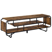 TV-standaard 140 x 36 x 45 cm Gerookt eiken Bewerkt hout