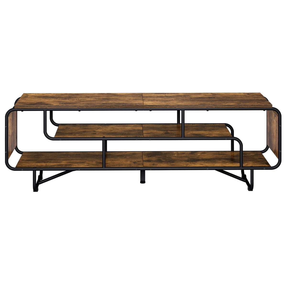 TV-standaard 140 x 36 x 45 cm Gerookt eiken Bewerkt hout