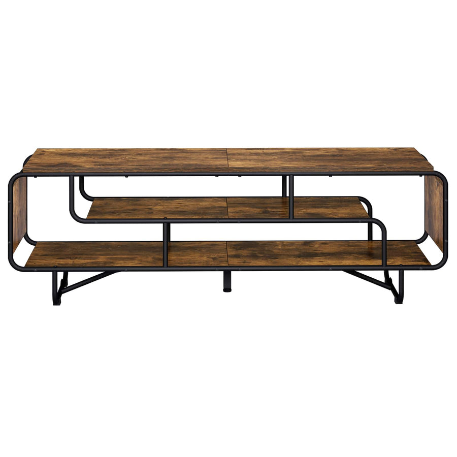TV-standaard 140 x 36 x 45 cm Gerookt eiken Bewerkt hout