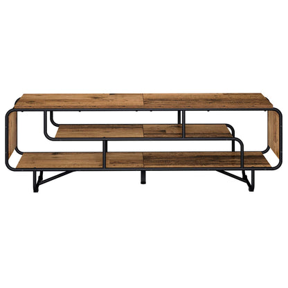 TV-standaard 140 x 36 x 45 cm Oud hout Bewerkt hout