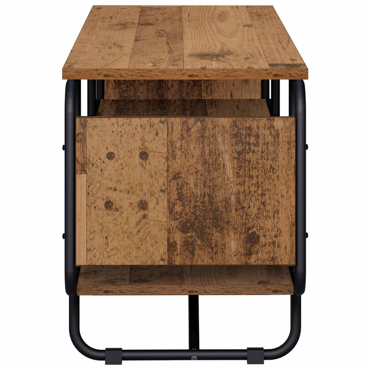 TV-standaard 140 x 36 x 45 cm Oud hout Bewerkt hout