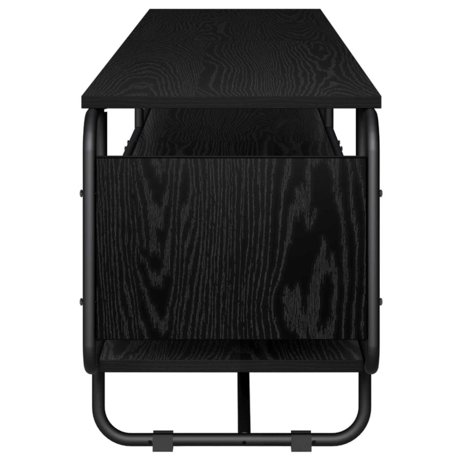 TV-standaard 180 x 36 x 45 cm Zwart eiken Bewerkt hout
