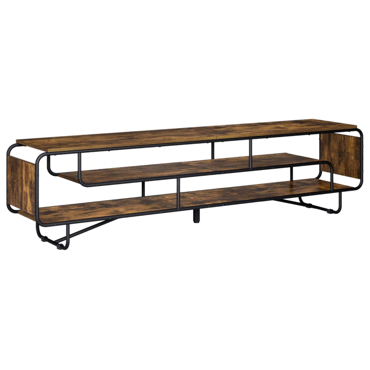 TV-standaard 180 x 36 x 45 cm Gerookt eiken Bewerkt hout