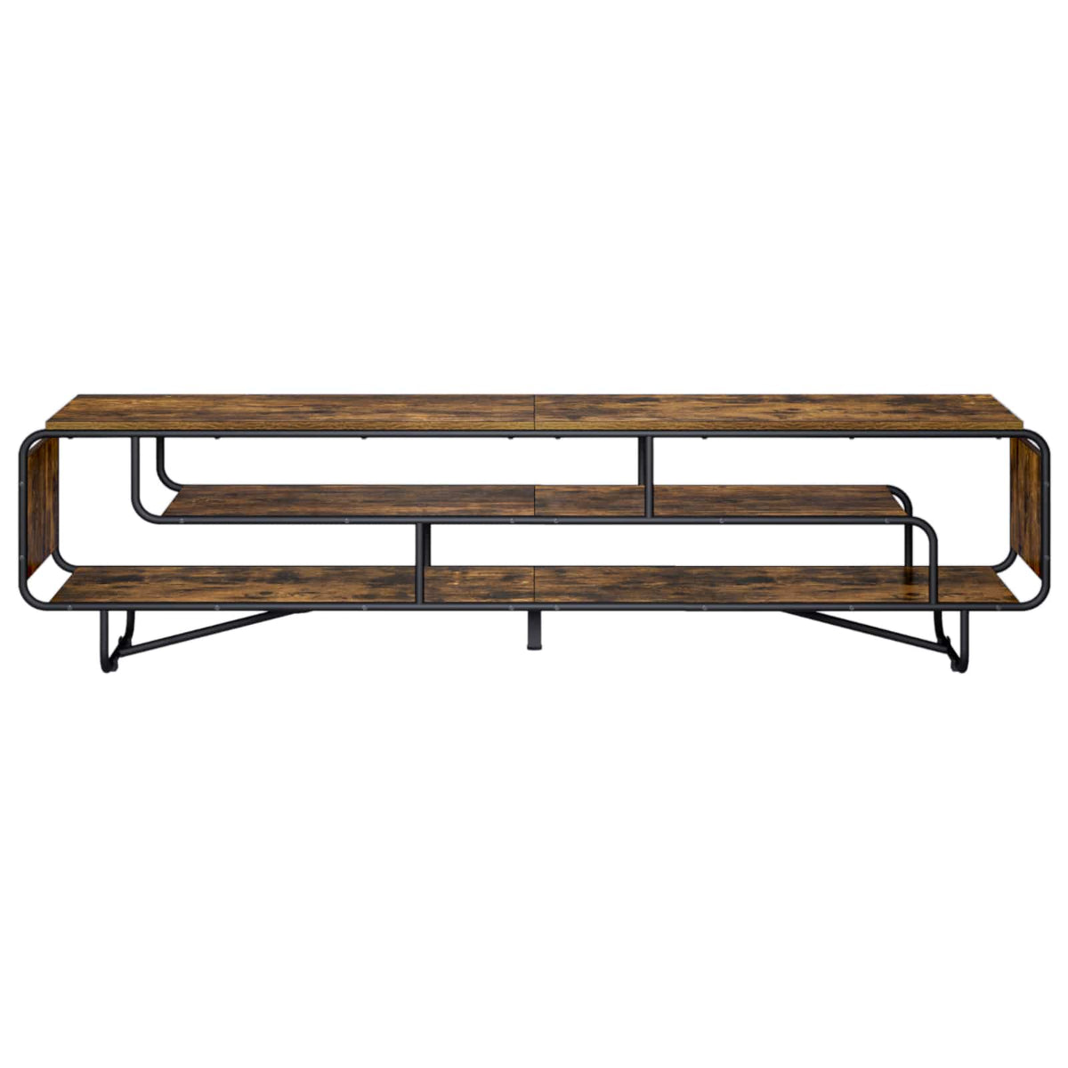 TV-standaard 180 x 36 x 45 cm Gerookt eiken Bewerkt hout
