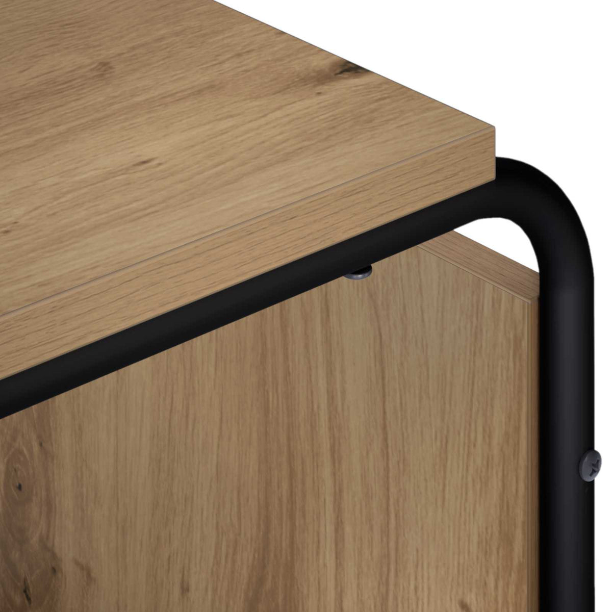TV-standaard 180 x 36 x 45 cm Artisanaal eiken Bewerkt hout