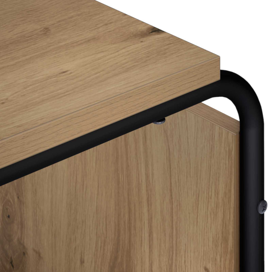 TV-standaard 180 x 36 x 45 cm Artisanaal eiken Bewerkt hout