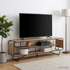 TV-standaard 180x36x45 cm artisanaal eiken