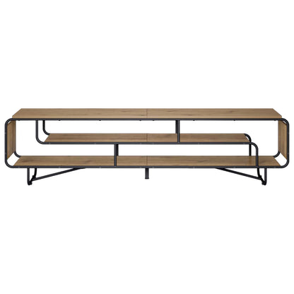 TV-standaard 180 x 36 x 45 cm Artisanaal eiken Bewerkt hout