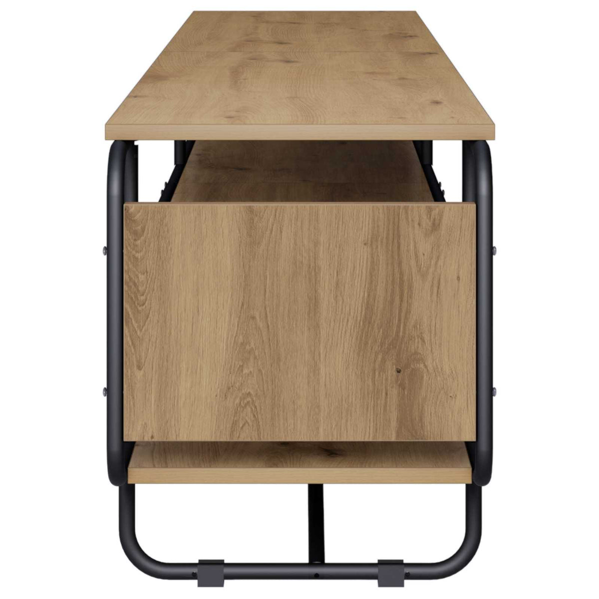 TV-standaard 180 x 36 x 45 cm Artisanaal eiken Bewerkt hout