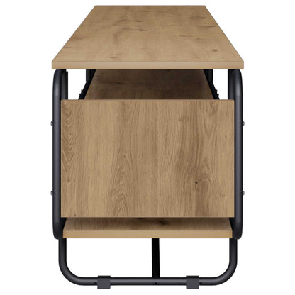 TV-standaard 180 x 36 x 45 cm Artisanaal eiken Bewerkt hout