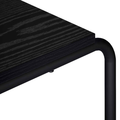 TV-standaard 60 x 35,5 x 42 cm Zwart eiken Bewerkt hout