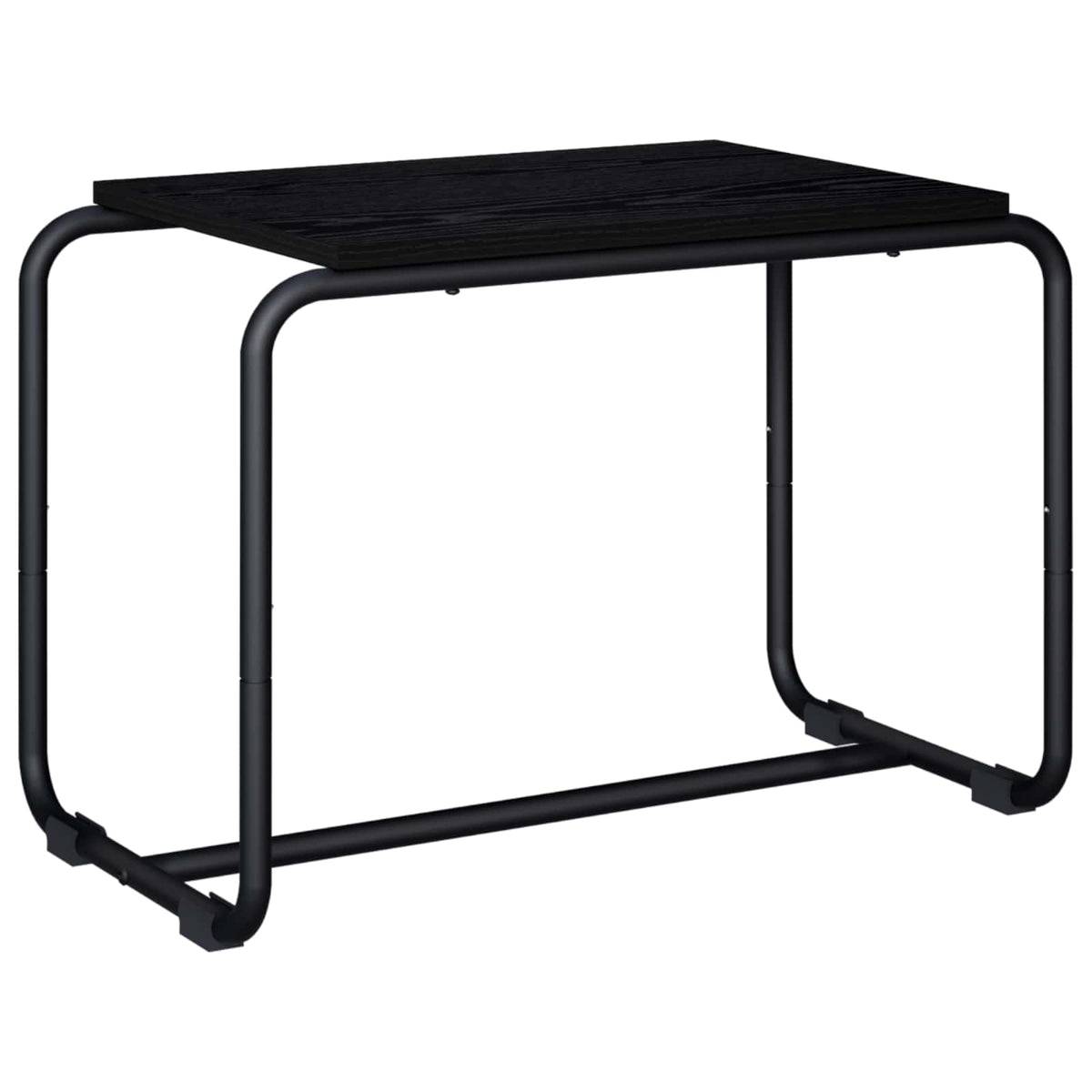 TV-standaard 60 x 35,5 x 42 cm Zwart eiken Bewerkt hout
