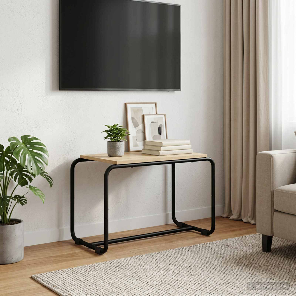 TV-standaard 60 x 35,5 x 42 cm Sonoma Eiken Bewerkt hout