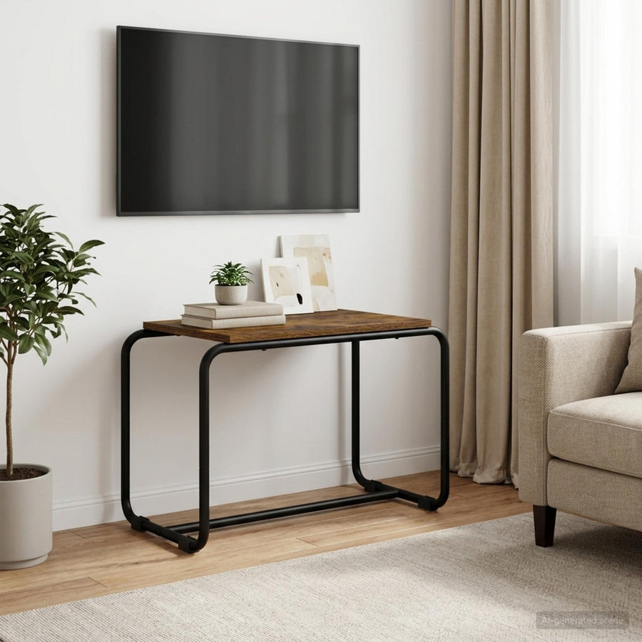 TV-standaard 60 x 35,5 x 42 cm Gerookt eiken Bewerkt hout