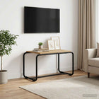 Tv-standaard 60x35.5x42 cm artisanaal eiken bewerkt hout
