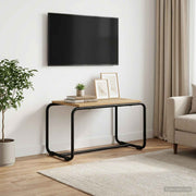 Tv-standaard 60x35.5x42 cm artisanaal eiken bewerkt hout