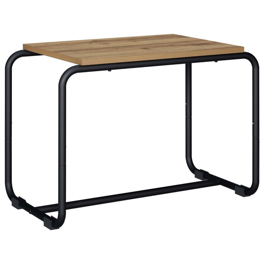 TV-standaard 60 x 35,5 x 42 cm Artisanaal eiken Bewerkt hout