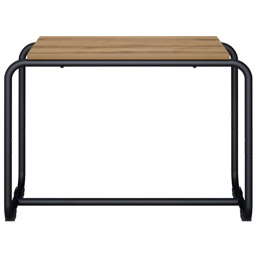 TV-standaard 60 x 35,5 x 42 cm Artisanaal eiken Bewerkt hout