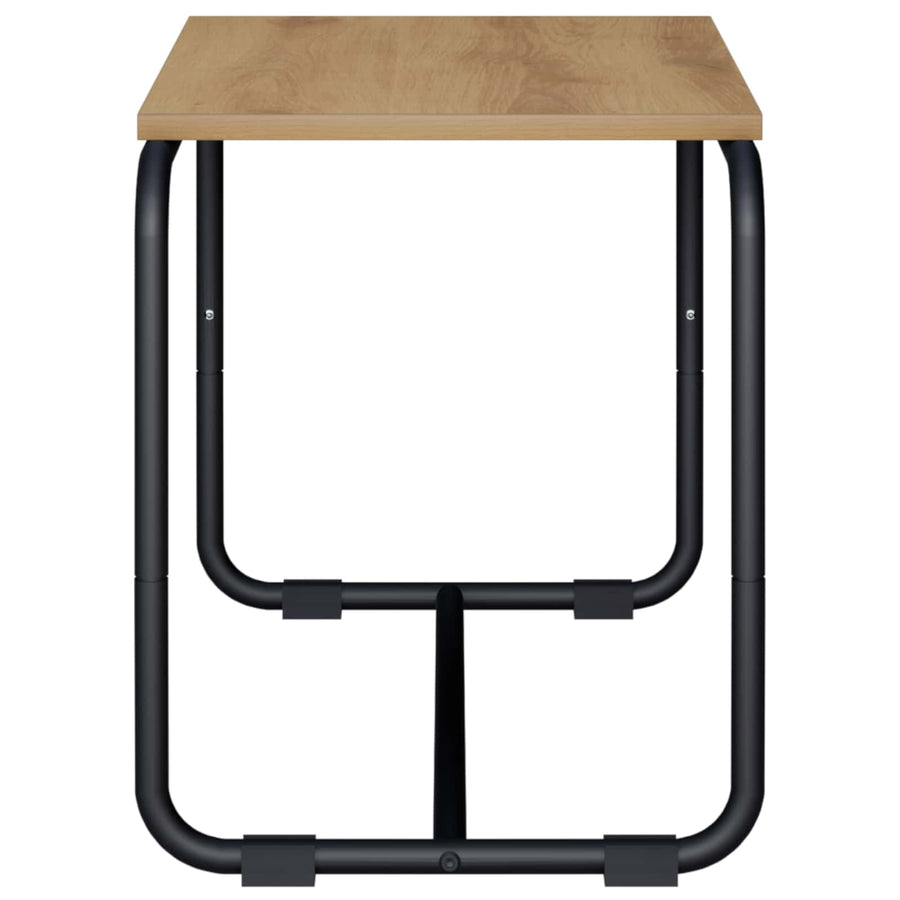 TV-standaard 60 x 35,5 x 42 cm Artisanaal eiken Bewerkt hout