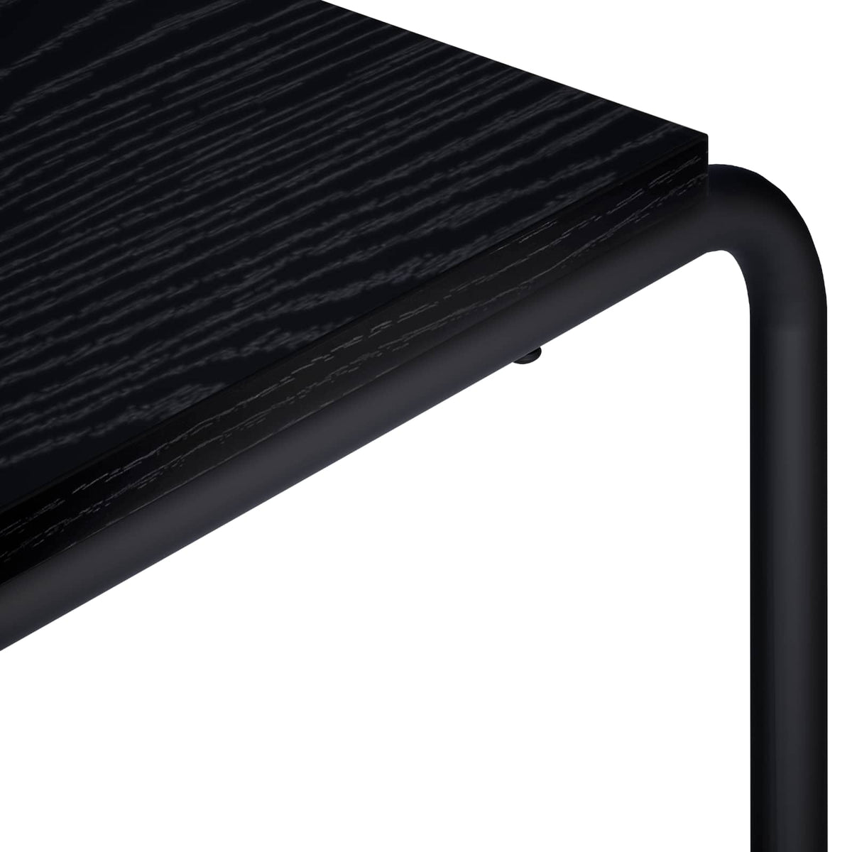 TV-standaard 80 x 35.5 x 42 cm Zwart eiken Bewerkt hout