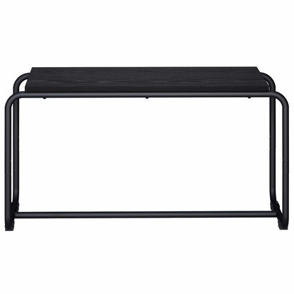 TV-standaard 80 x 35.5 x 42 cm Zwart eiken Bewerkt hout