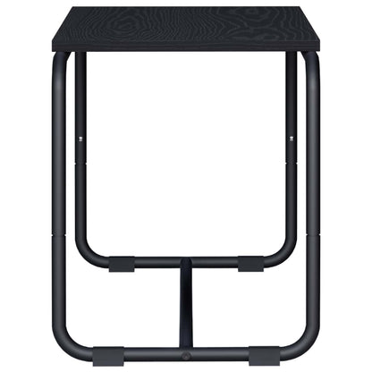 TV-standaard 80 x 35.5 x 42 cm Zwart eiken Bewerkt hout
