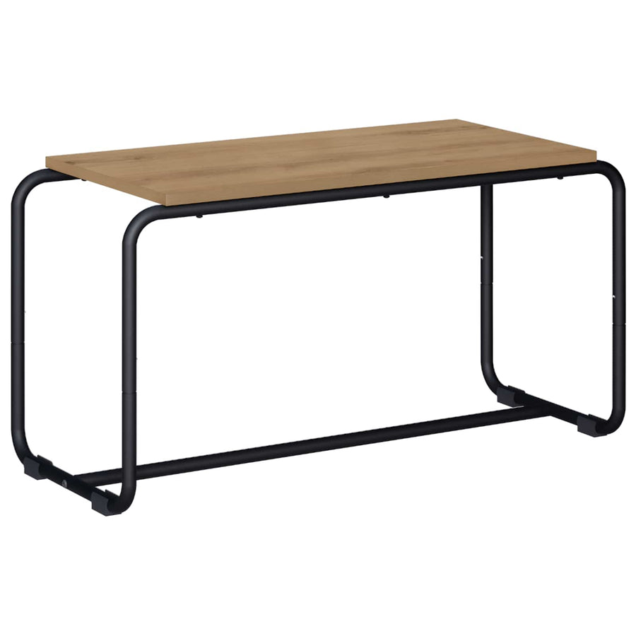 TV-standaard 80 x 35.5 x 42 cm Artisanaal eiken Bewerkt hout