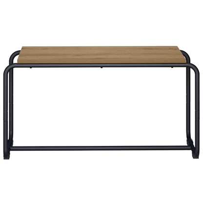 TV-standaard 80 x 35.5 x 42 cm Artisanaal eiken Bewerkt hout
