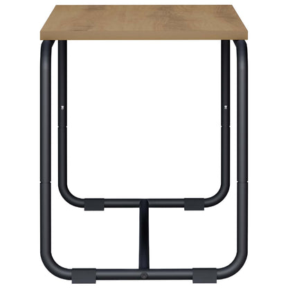 TV-standaard 80 x 35.5 x 42 cm Artisanaal eiken Bewerkt hout