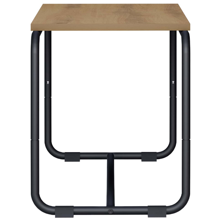 TV-standaard 80 x 35.5 x 42 cm Artisanaal eiken Bewerkt hout