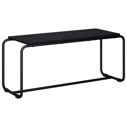 TV-standaard 98 x 35.5 x 42 cm Zwart eiken Bewerkt hout