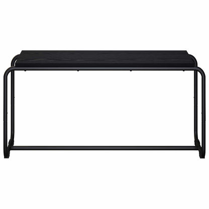 TV-standaard 98 x 35.5 x 42 cm Zwart eiken Bewerkt hout