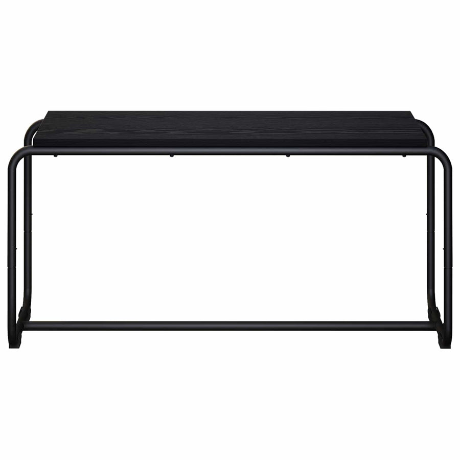 TV-standaard 98 x 35.5 x 42 cm Zwart eiken Bewerkt hout
