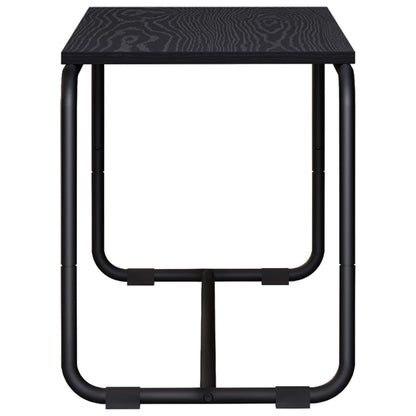 TV-standaard 98 x 35.5 x 42 cm Zwart eiken Bewerkt hout
