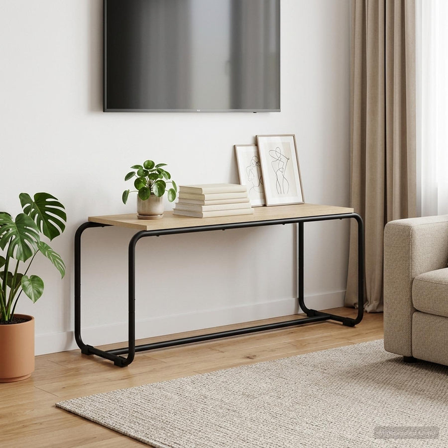 TV-standaard 98 x 35.5 x 42 cm Sonoma Eiken Bewerkt hout